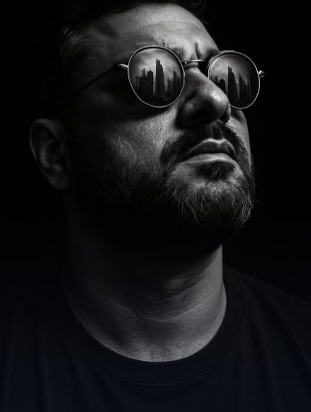 Urban Reflection in Dramatic Light